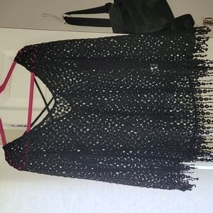 Black crochet top